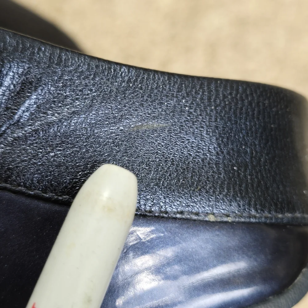 FitFlop Cha Cha Rumba Sandals Sz 8 Blue Leather Beaded Fringe Thong Platform - Picture 11 of 14